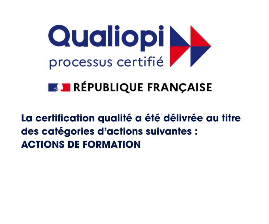 qualiopi processus certifié La certification qualité a été délivré au titre des catégories d'actions suivantes : actions de formation